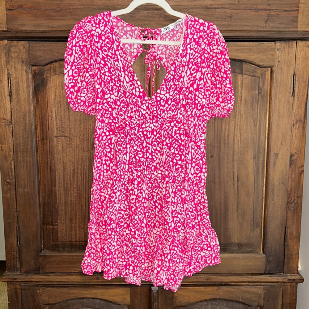 Zara Pink Cheetah Dress